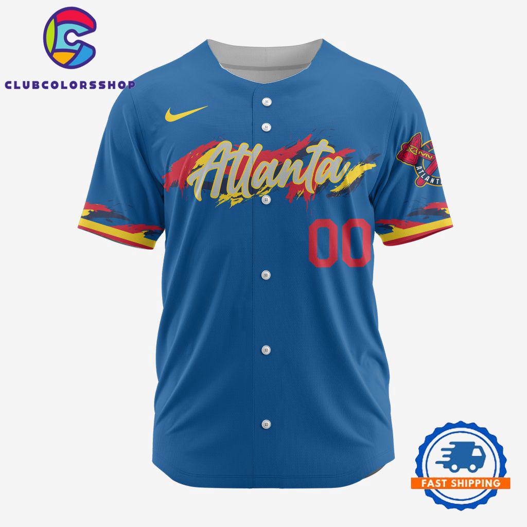 MLB Atlanta Braves Personalized Alternate Design Concept Baseball Jersey, MLB Team New Jersey Shirt