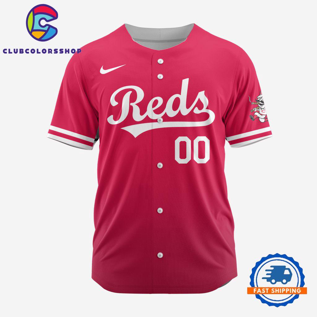 MLB Cincinnati Reds Alternate Design Concept Baseball Jersey, MLB Team Custom Jersey Shirt