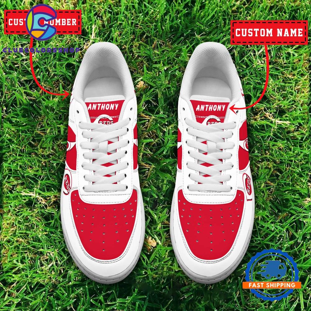 MLB Cincinnati Reds Baseball Team Design Air Force 1 Shoes Sneaker MLB Cincinnati Reds Baseball Team Design Air Force 1 Shoes Sneaker