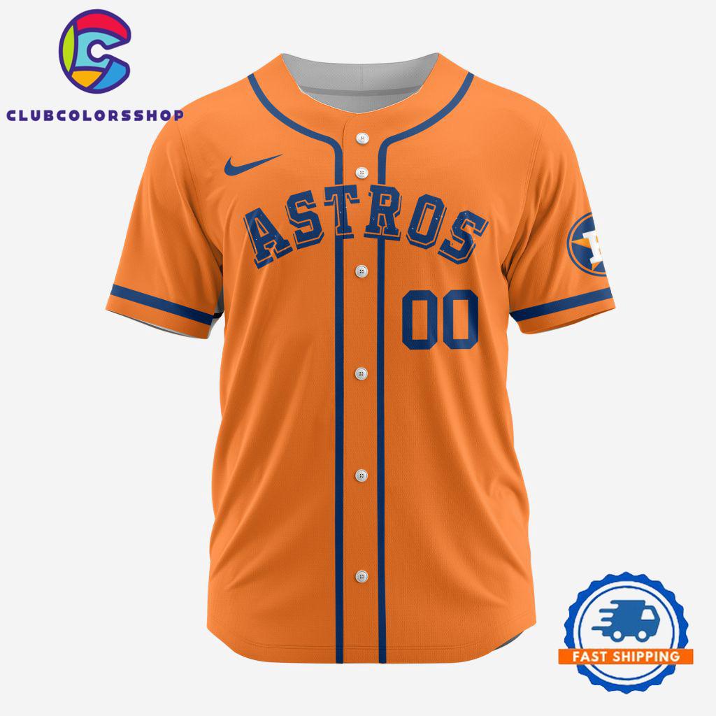 MLB Houston Astros Alternate Design Concept Baseball Jersey, MLB Team Custom Jersey Shirt