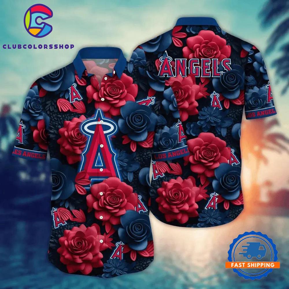 MLB Los Angeles Angels Flower Palm Tree New Hawaiian Shirts