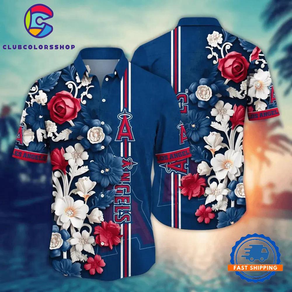MLB Los Angeles Angels Summer Flower Hawaiian Shirts Design
