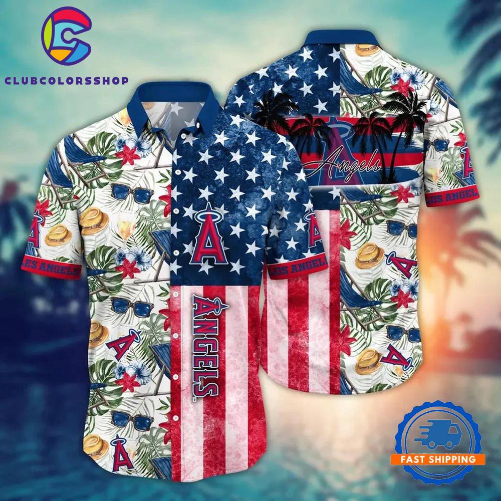 MLB Los Angeles Angels Team Logo Summer Hawaiian Shirts