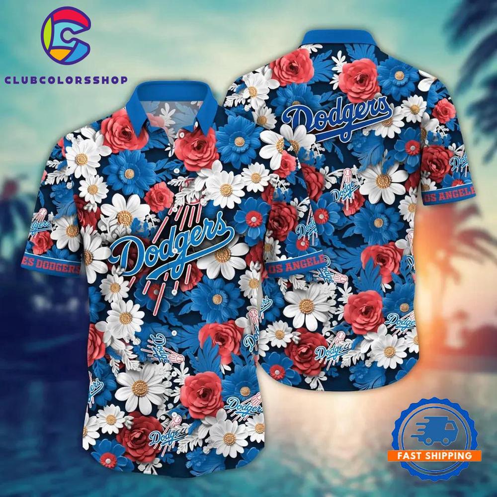 MLB Los Angeles Dodgers Flower Palm Tree New Hawaiian Shirts