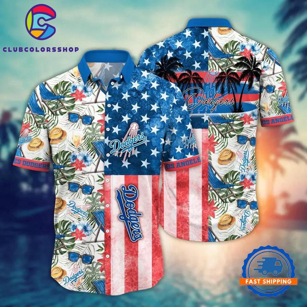 MLB Los Angeles Dodgers Team Logo Summer Hawaiian Shirts