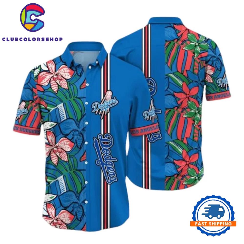 MLB Los Angeles Dodgers Tropical Splash Hawaiian Shirt