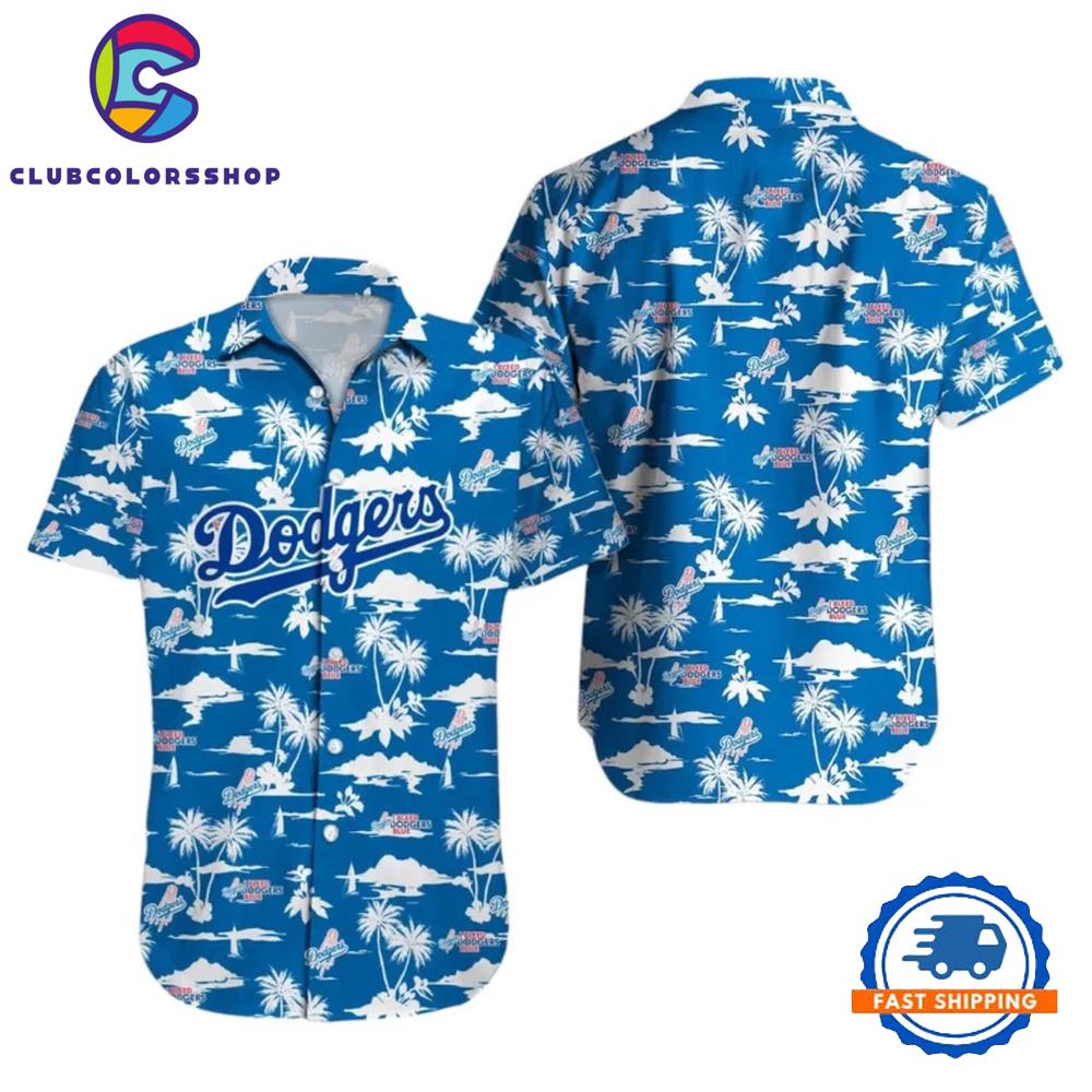 MLB Los Angeles Dodgers Tropical Sunset Hawaiian Shirt