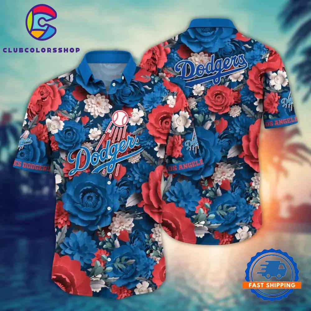 MLB Los Angeles Dodgers Vibrant Bloom Hawaiian Shirt