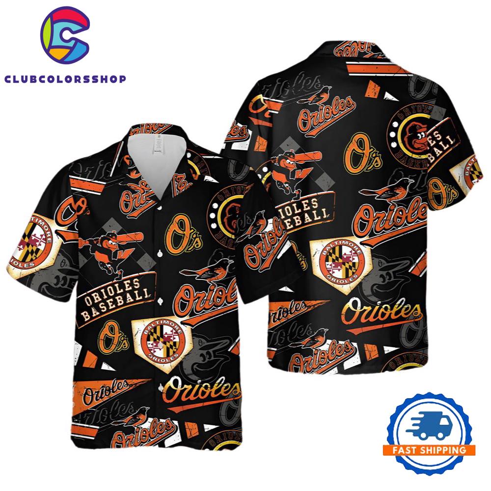 MLB Mens Baltimore Orioles Hawaiian Shirt