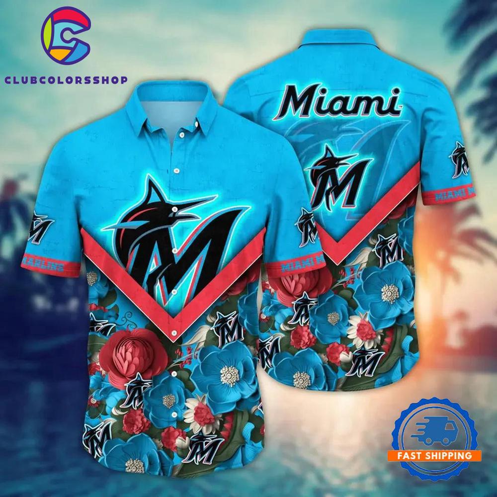 MLB Miami Marlins Baseball Team Design Summer Hawaiian Shirts