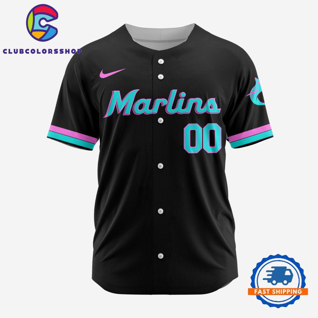 MLB Miami Marlins Personalized Alternate Design Concept Baseball Jersey, MLB Team New Jersey Shirt