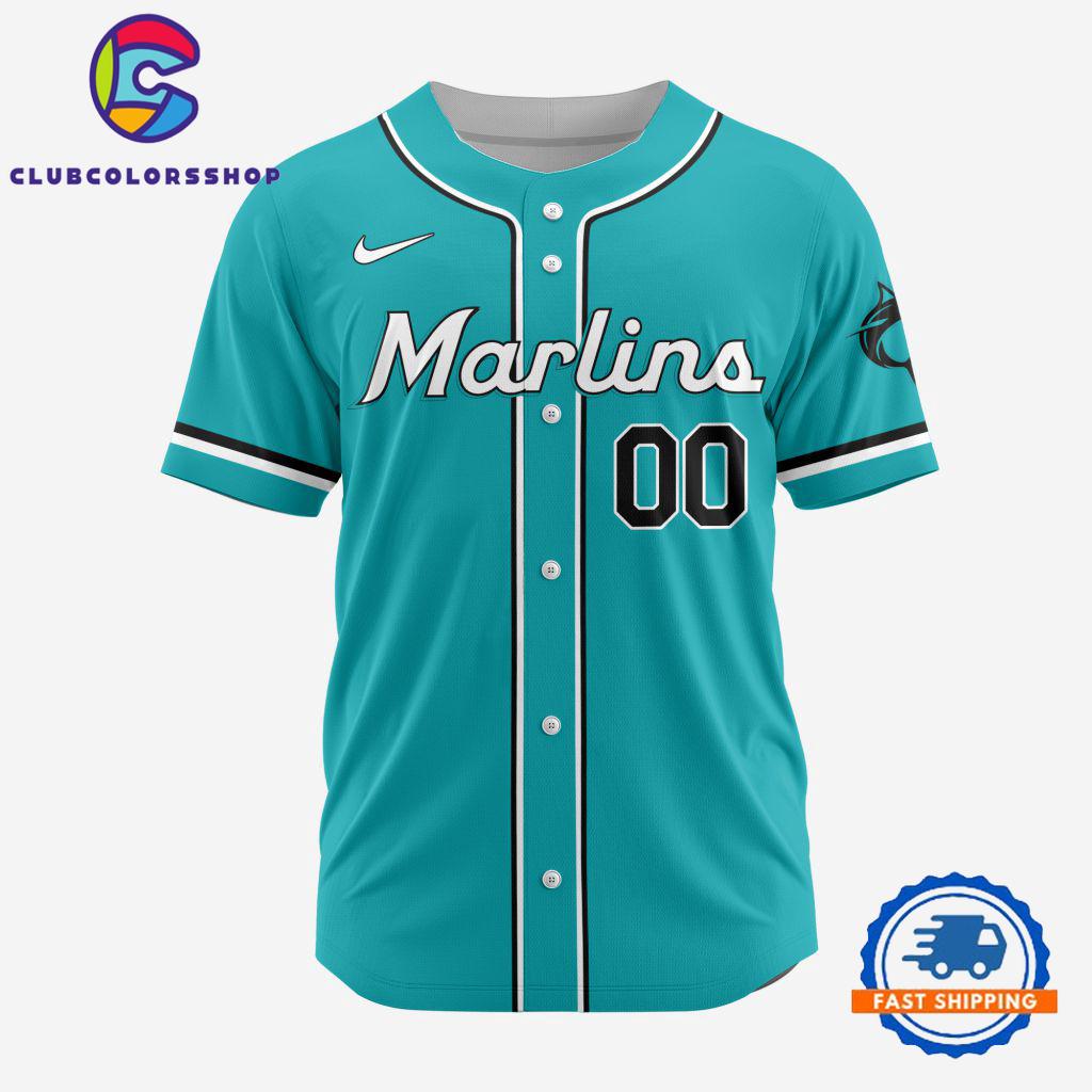 MLB Miami Marlins Personalized Baseball Team Alternate Design Concept Jersey Shirts