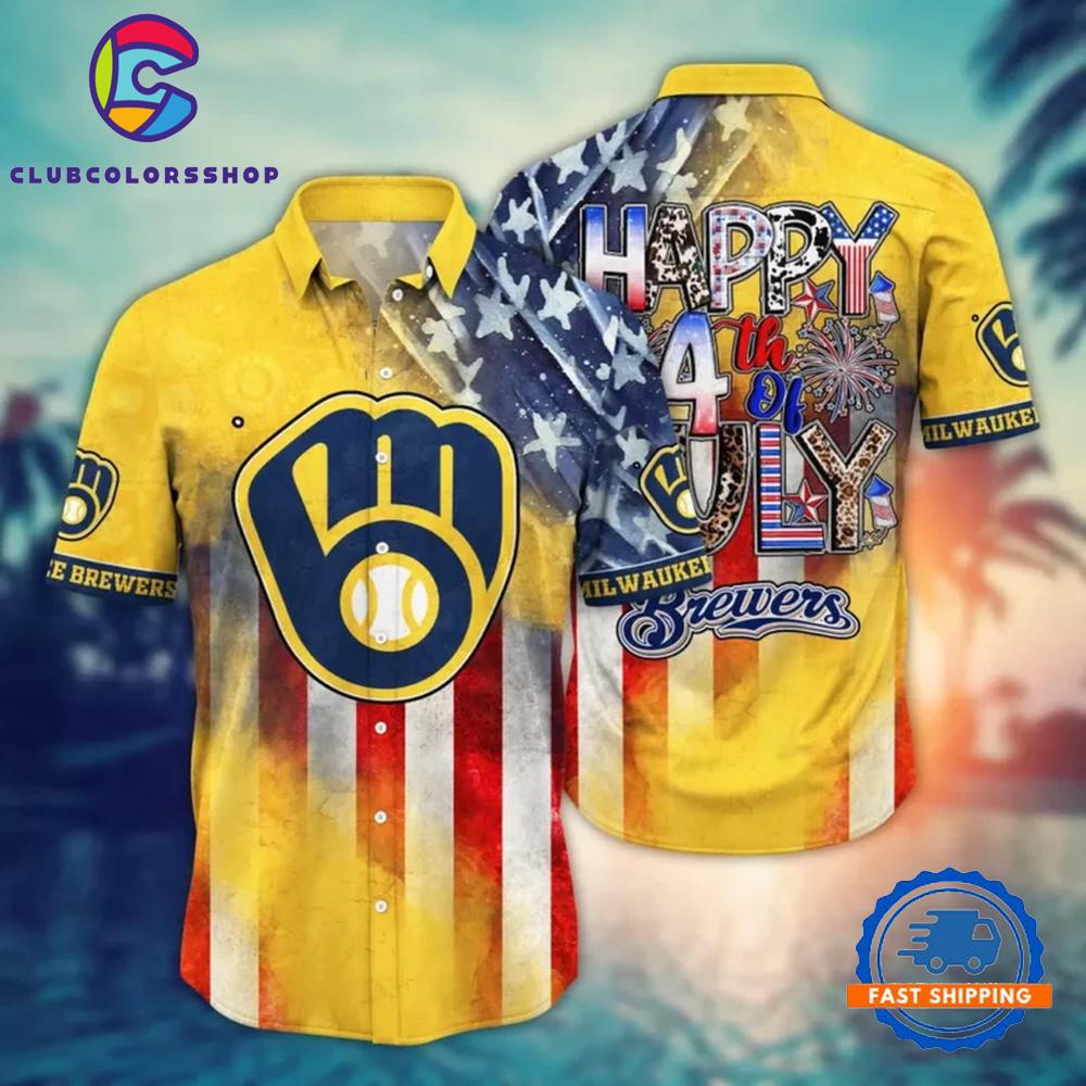 MLB Milwaukee Brewers 4th of July Celebration Hawaiian Shirt