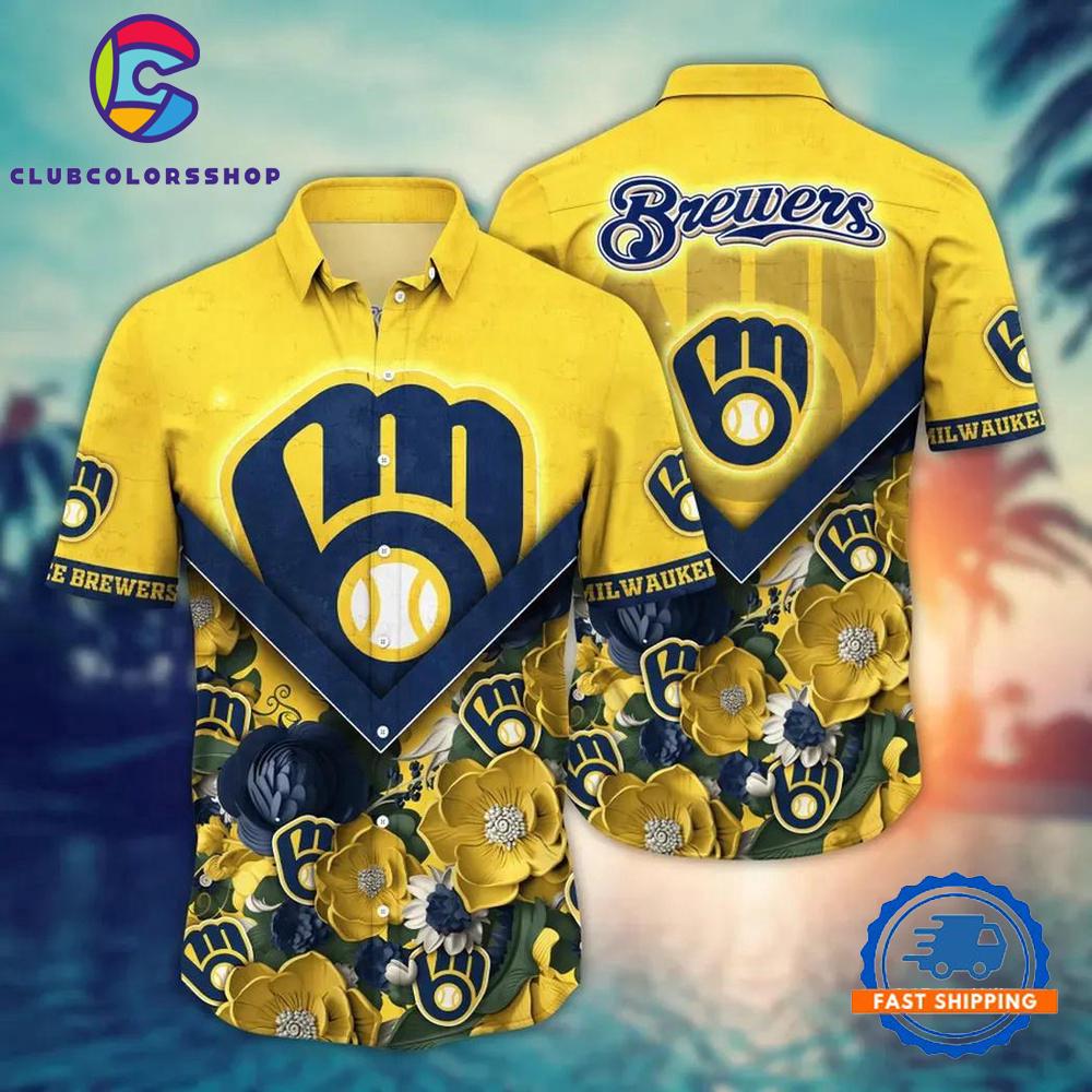 MLB Milwaukee Brewers Baseball Team Design Summer Hawaiian Shirts