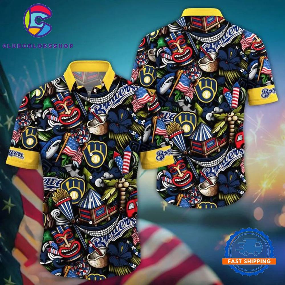 MLB Milwaukee Brewers Hawaiian Shirt Tiki Celebration