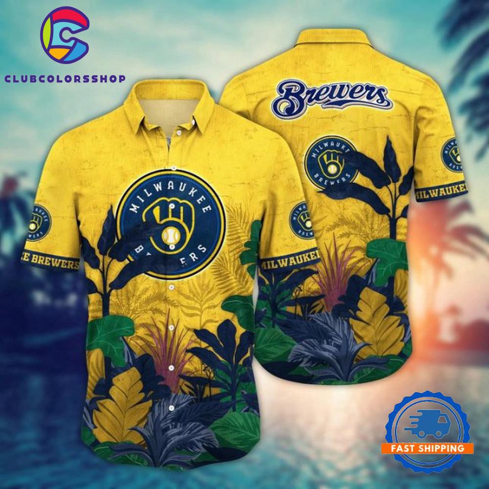 MLB Milwaukee Brewers Hawaiian Shirt Tropical Triumph