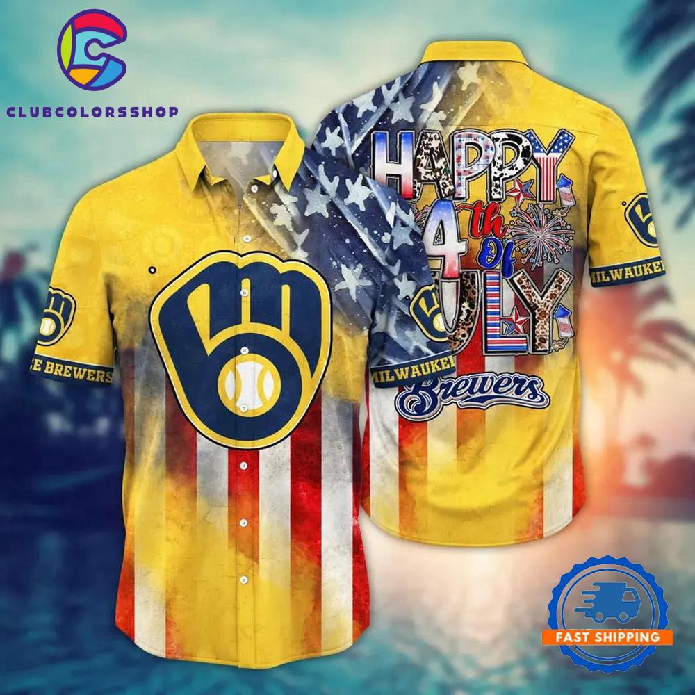 MLB Milwaukee Brewers Palm Tree Summer Hawaiian Shirts