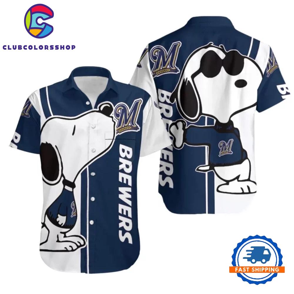 MLB Milwaukee Brewers Snoopy Cool Hawaiian Shirt