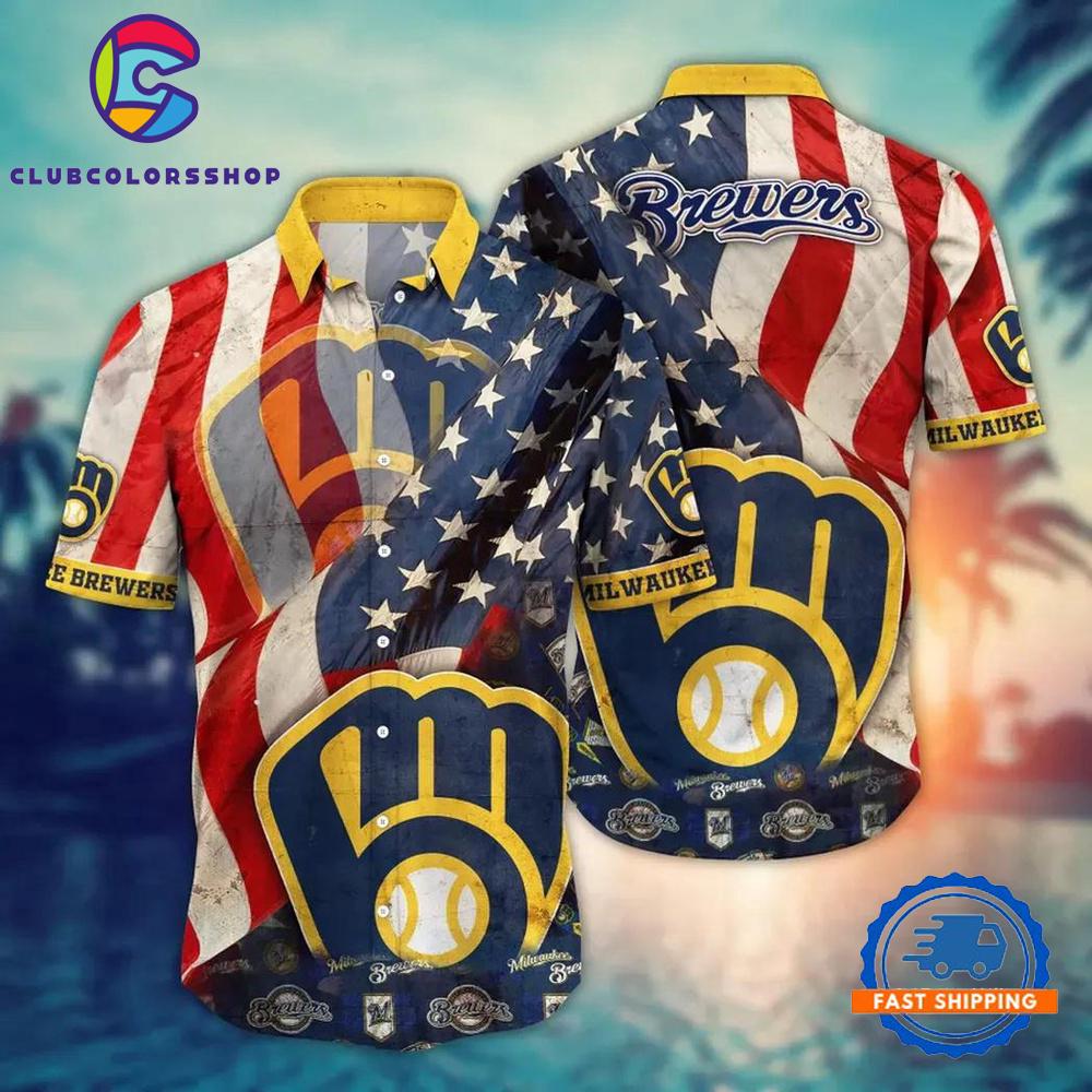 MLB Milwaukee Brewers Summer Flower Hawaiian Shirts Design