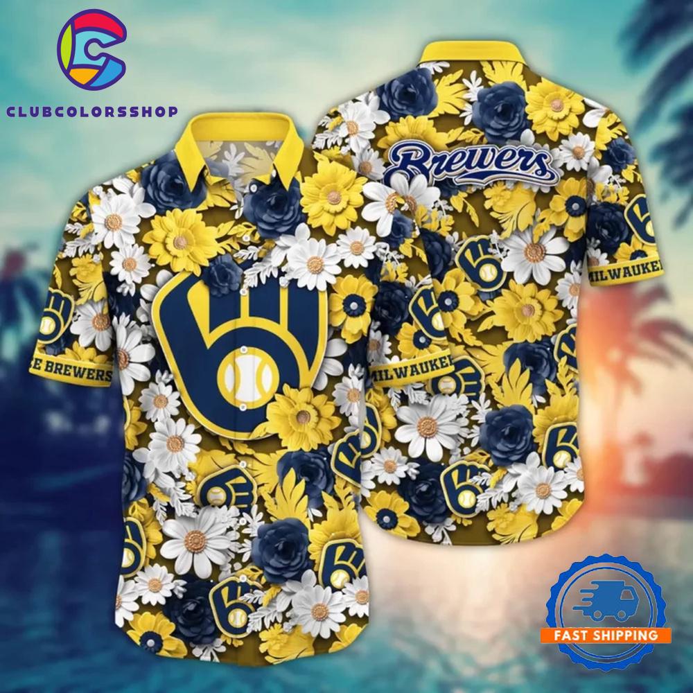 MLB Milwaukee Brewers Summer Garden Hawaiian Shirt