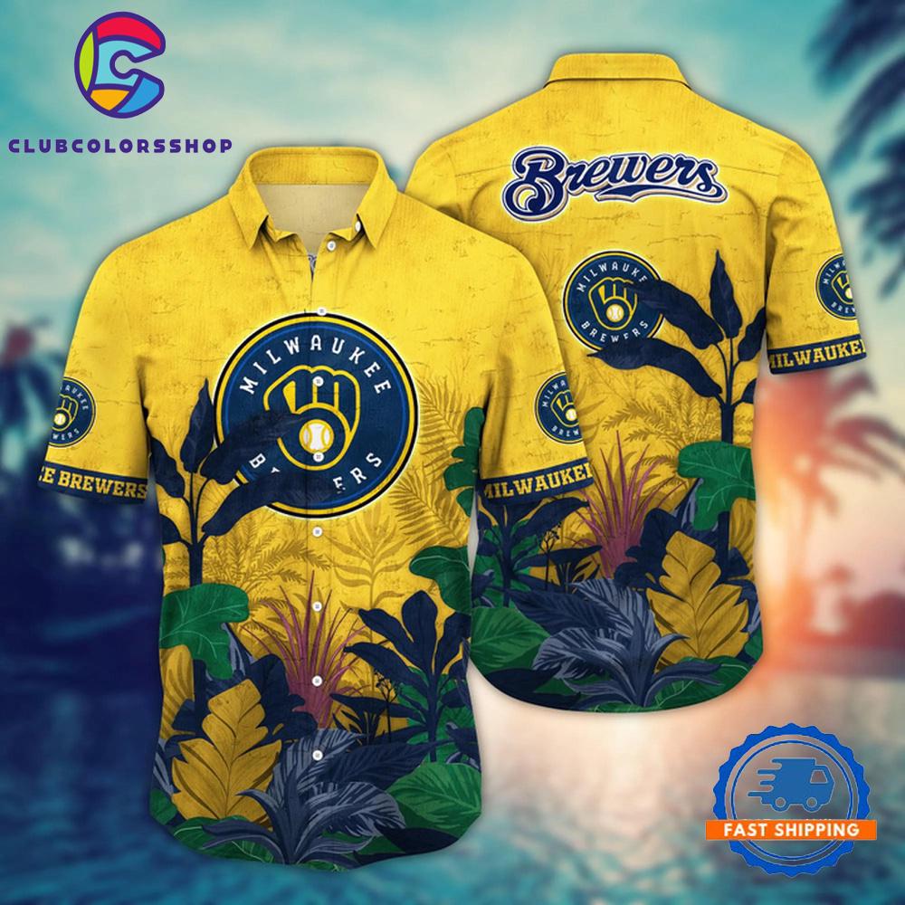 MLB Milwaukee Brewers Tropical Triumph Hawaiian Shirt
