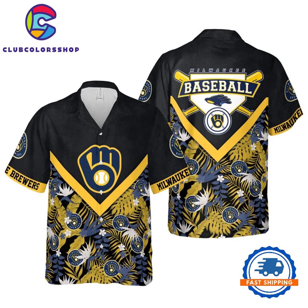 MLB Milwaukee Brewers Victory Vibes Hawaiian Shirt