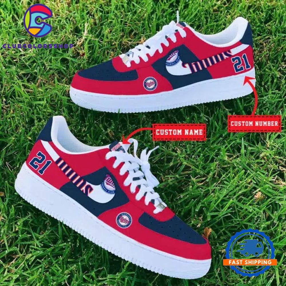 MLB Minnesota Twins Baseball Team Design Air Force 1 Shoes Sneaker