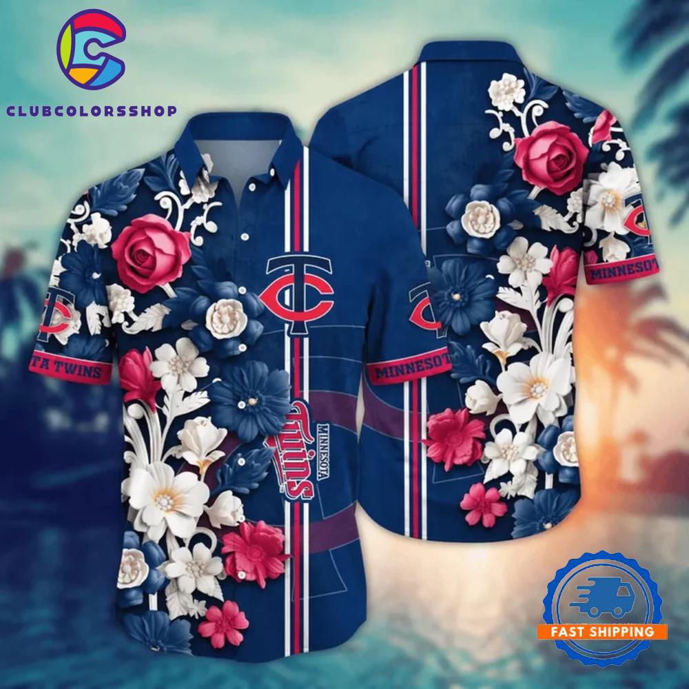 MLB Minnesota Twins Classic Floral Hawaiian Shirt