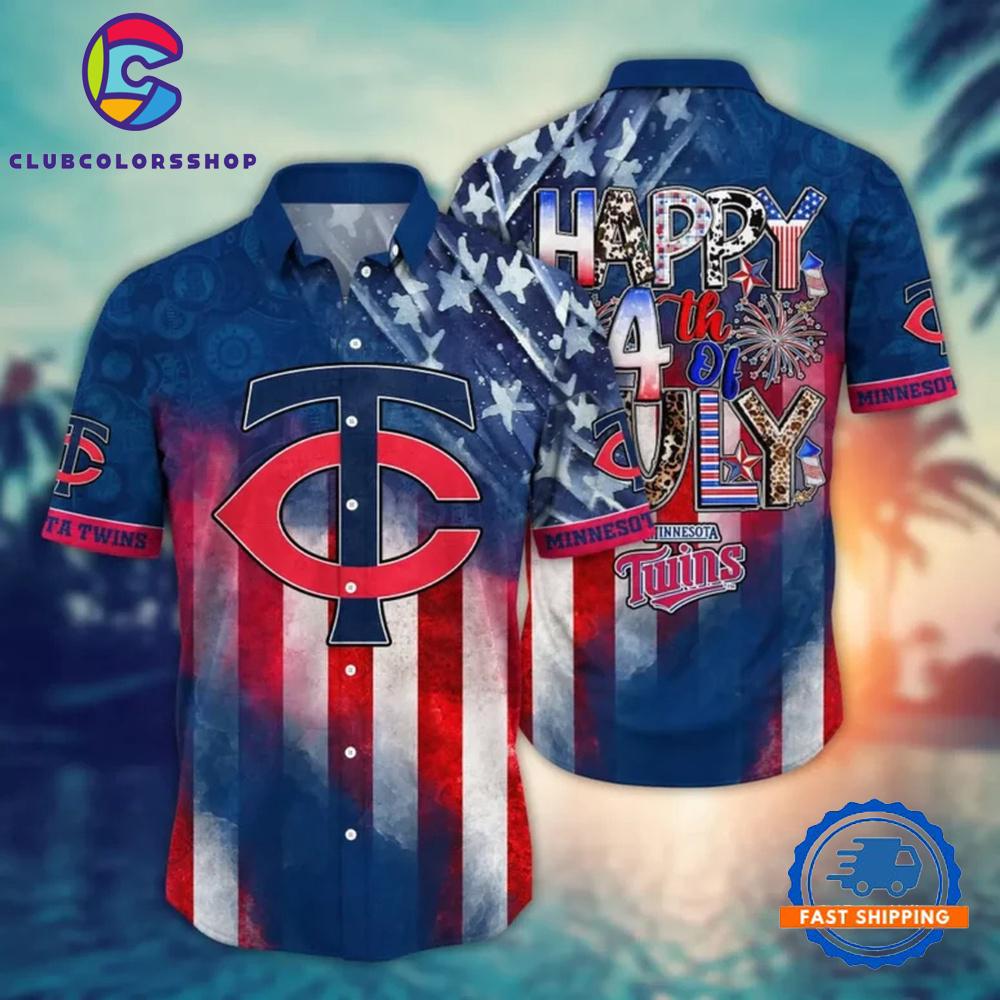 MLB Minnesota Twins Happy 4Th of July Hawaiian Shirt