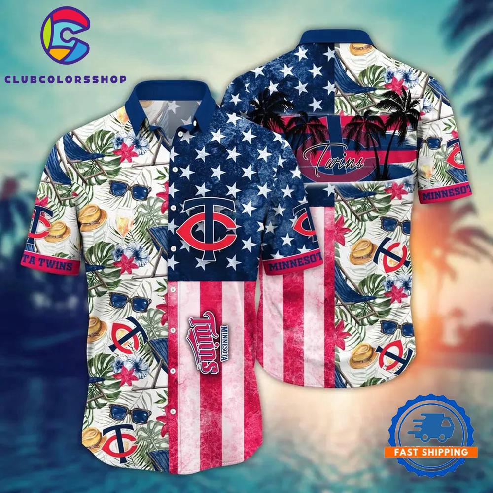 MLB Minnesota Twins Team Flower Hawaiian Shirts