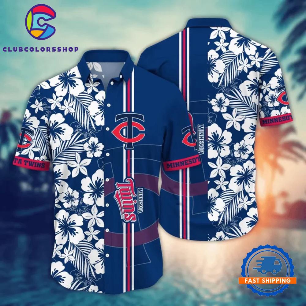 MLB Minnesota Twins Tropical Blossom Hawaiian Shirt
