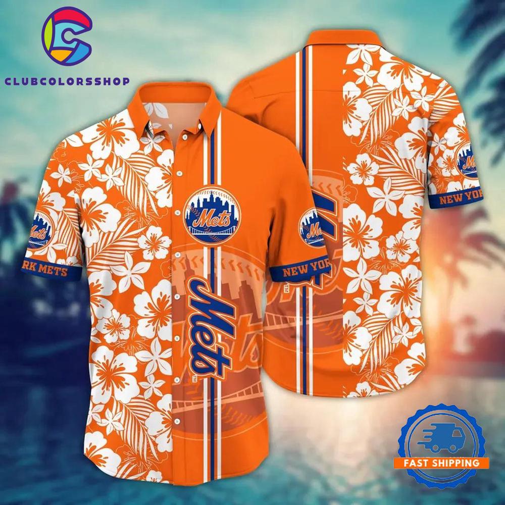 MLB New York Mets Flower Aloha Hawaiian Shirts