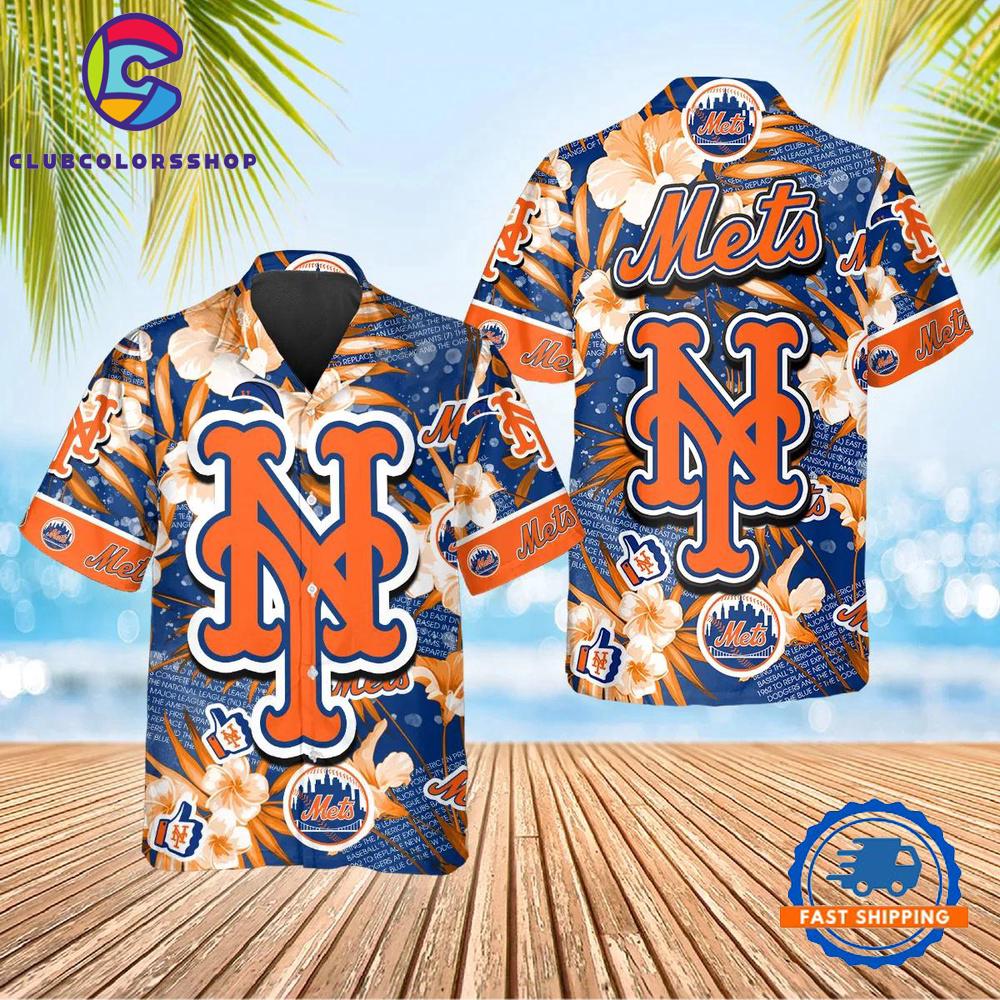 MLB New York Mets Hawaiian Shirt, MLB Hawaiian Shirt Gift For Fans