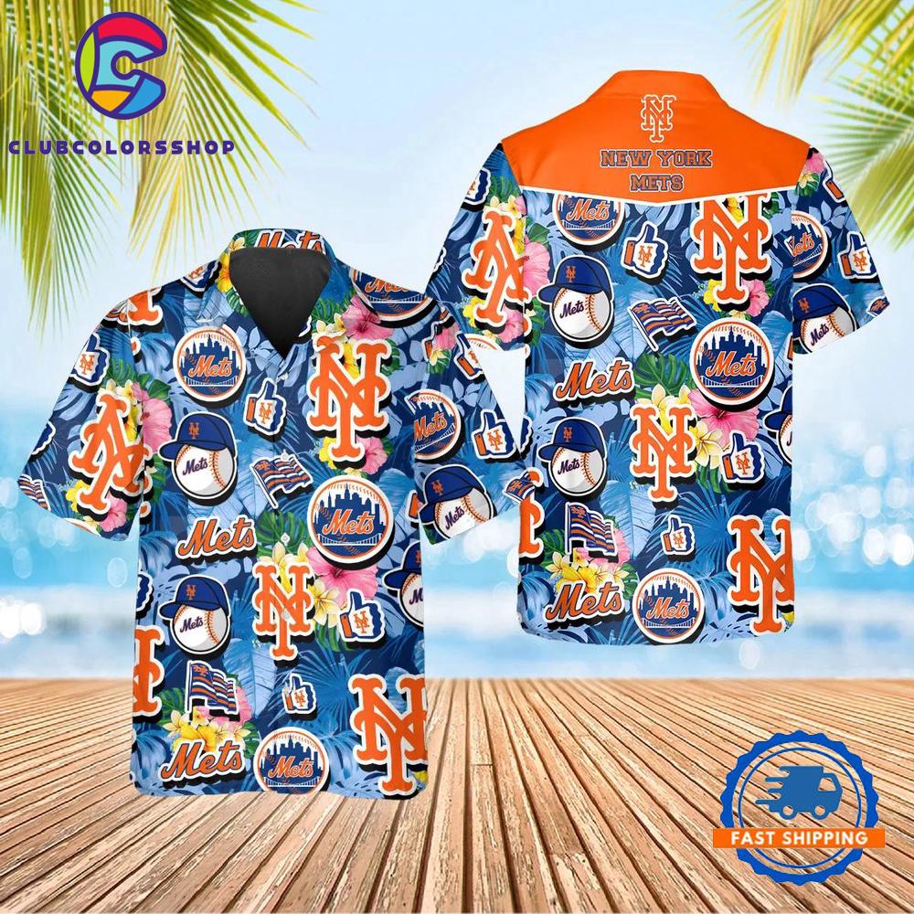 MLB New York Mets Ocean Breeze Hawaiian Shirt