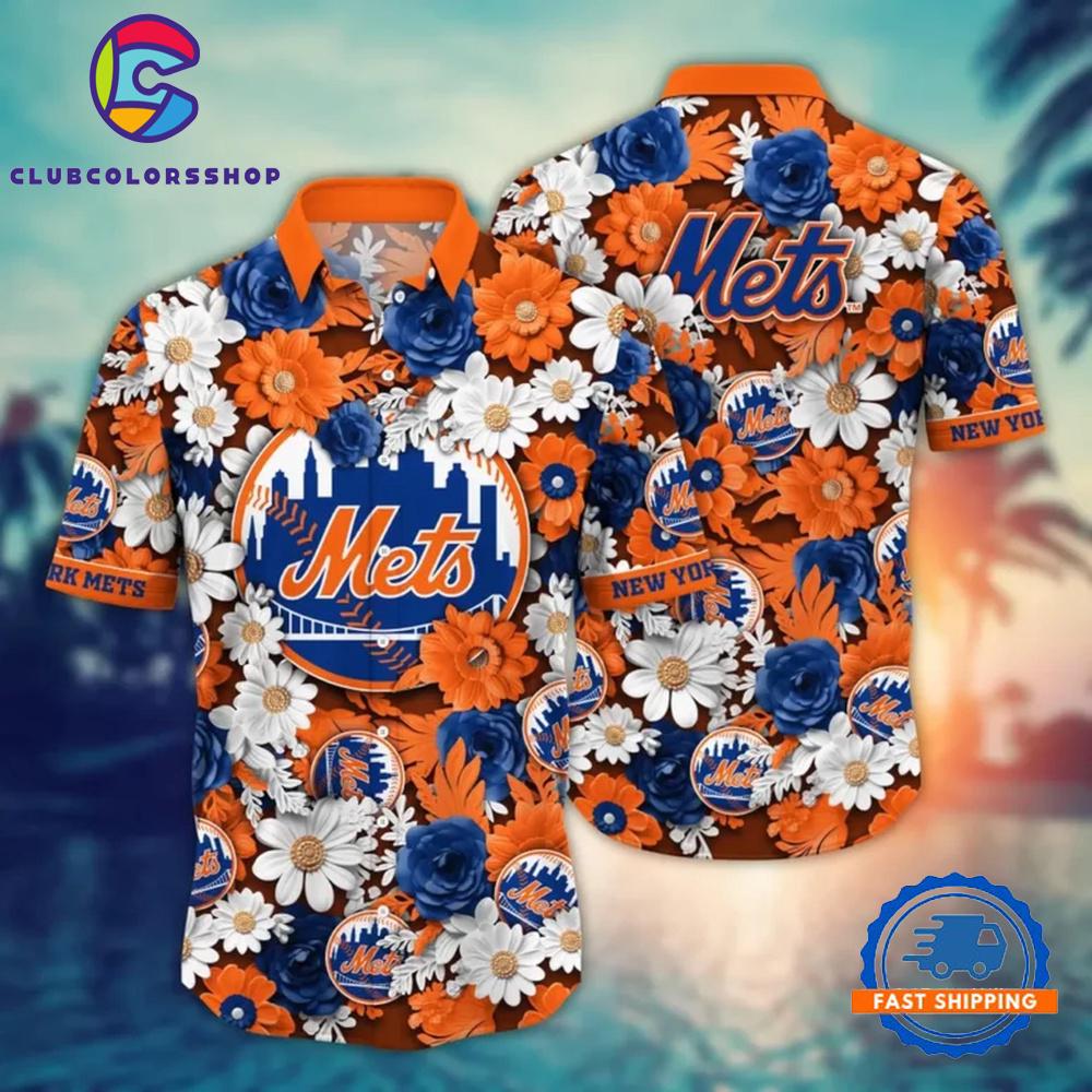 MLB New York Mets Paper Flower Hawaiian shirt