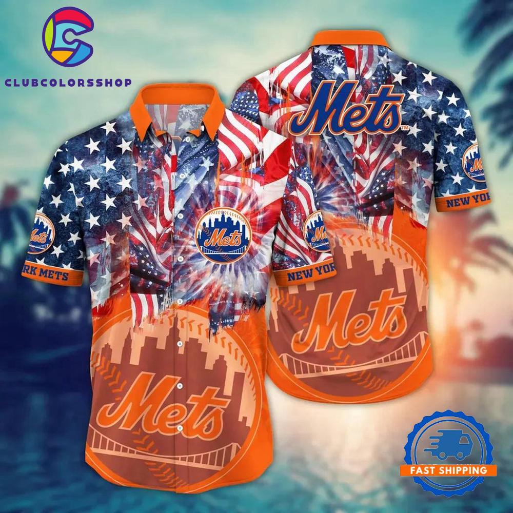 MLB New York Mets Team Flower Hawaiian Shirts