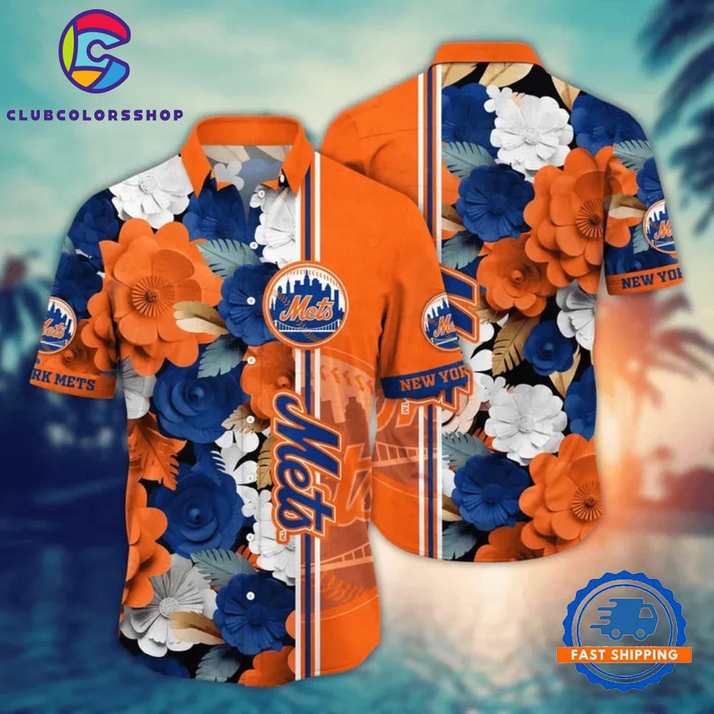 MLB New York Mets Tropical Blossom Hawaiian shirt