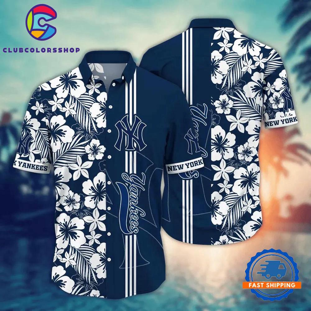 MLB New York Yankees Flower Aloha Hawaiian Shirts