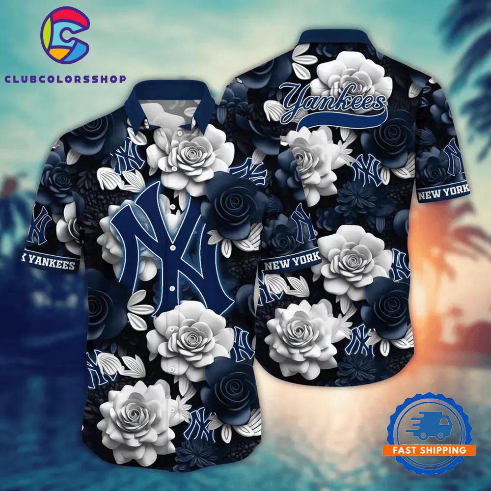 MLB New York Yankees Flower Palm Tree New Hawaiian Shirts