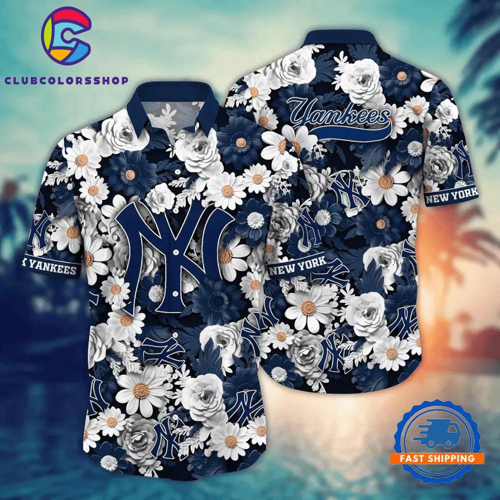 MLB New York Yankees Flower Tropical New Hawaiian Shirts