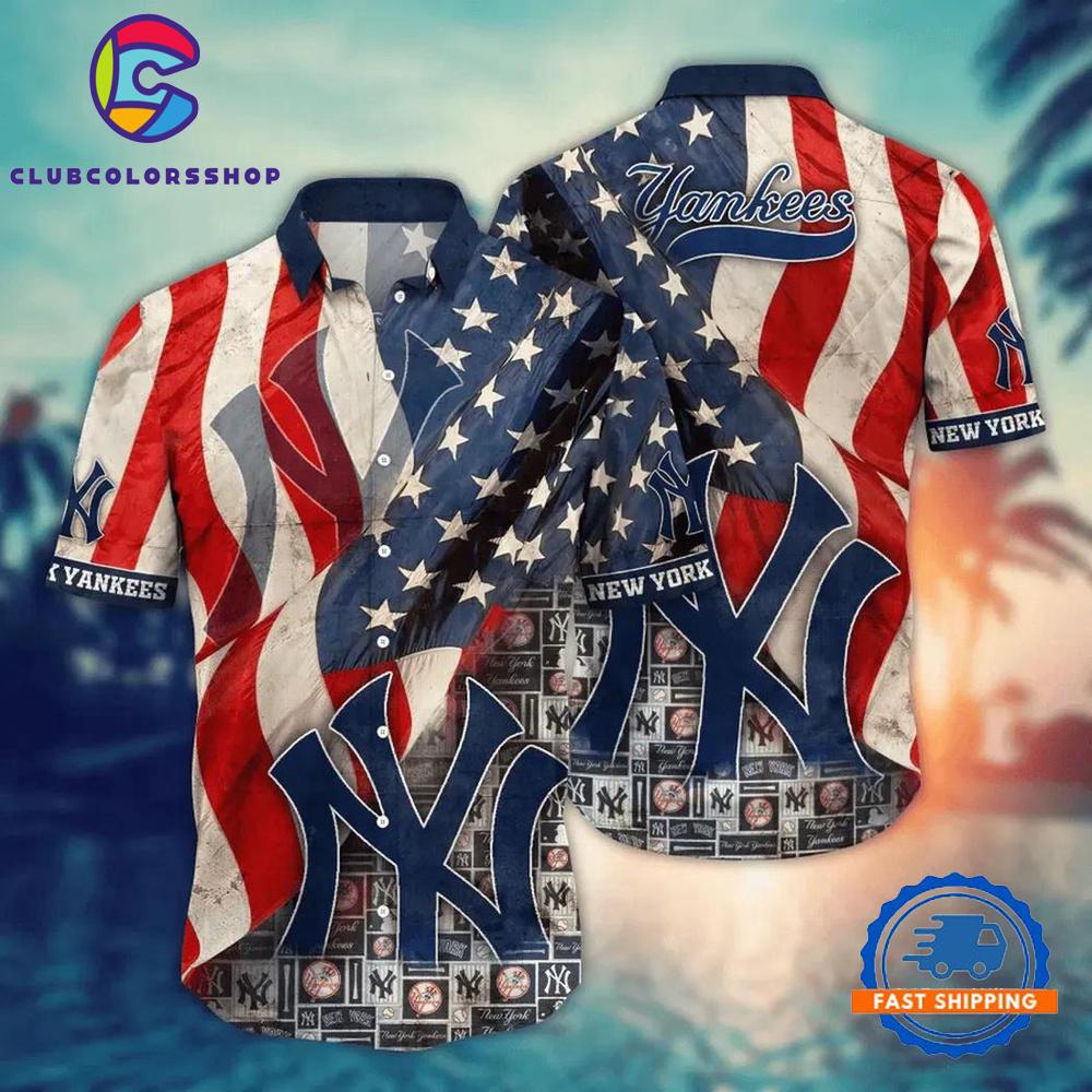 MLB New York Yankees Heritage Flag Hawaiian Shirt