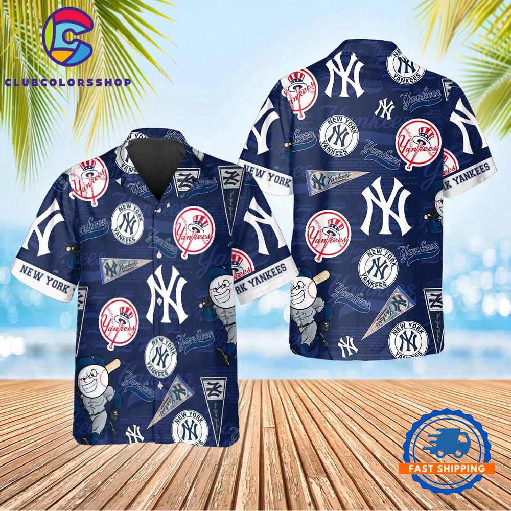 MLB New York Yankees Heritage Icons Hawaiian Shirt