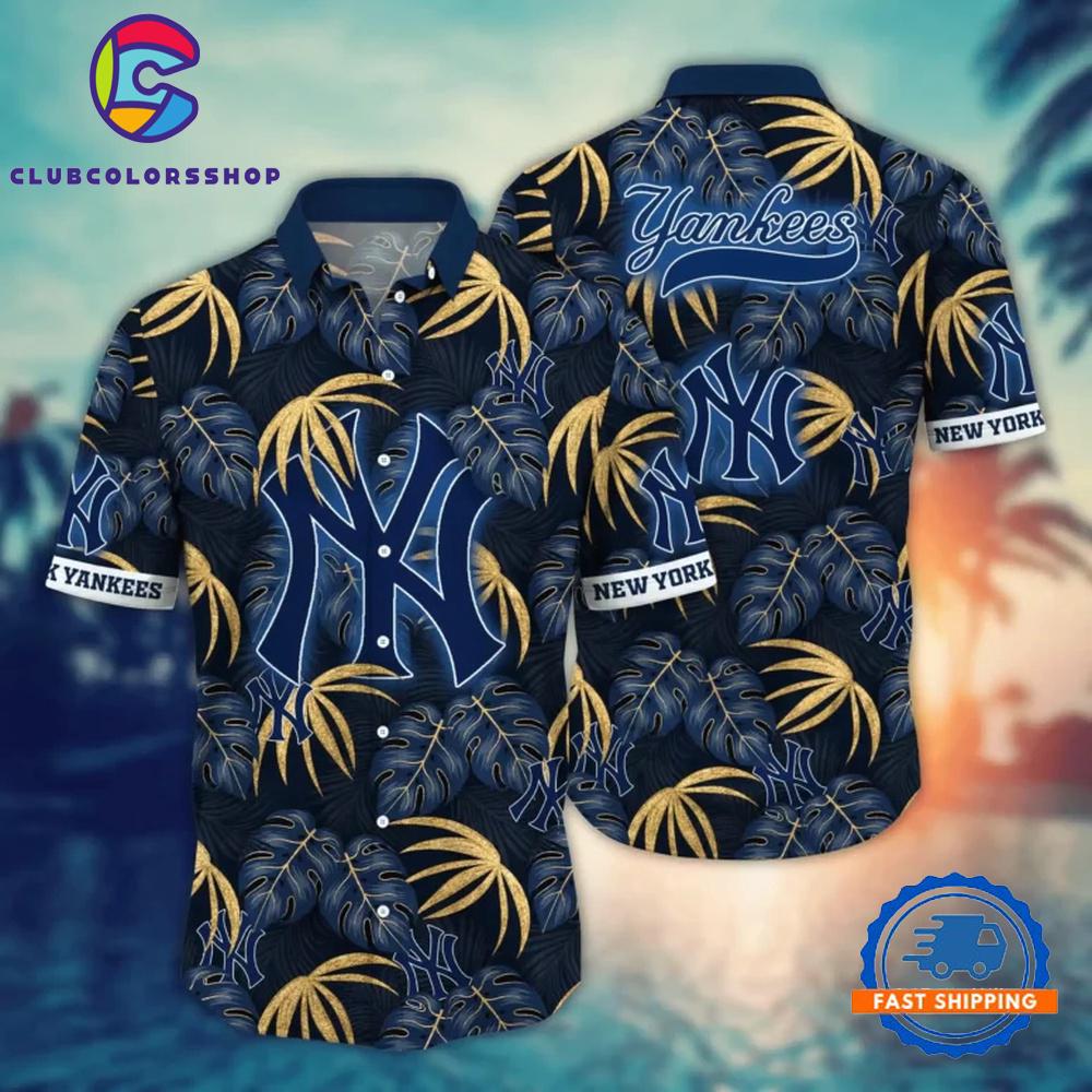 MLB New York Yankees Midnight Palm Hawaiian Shirt
