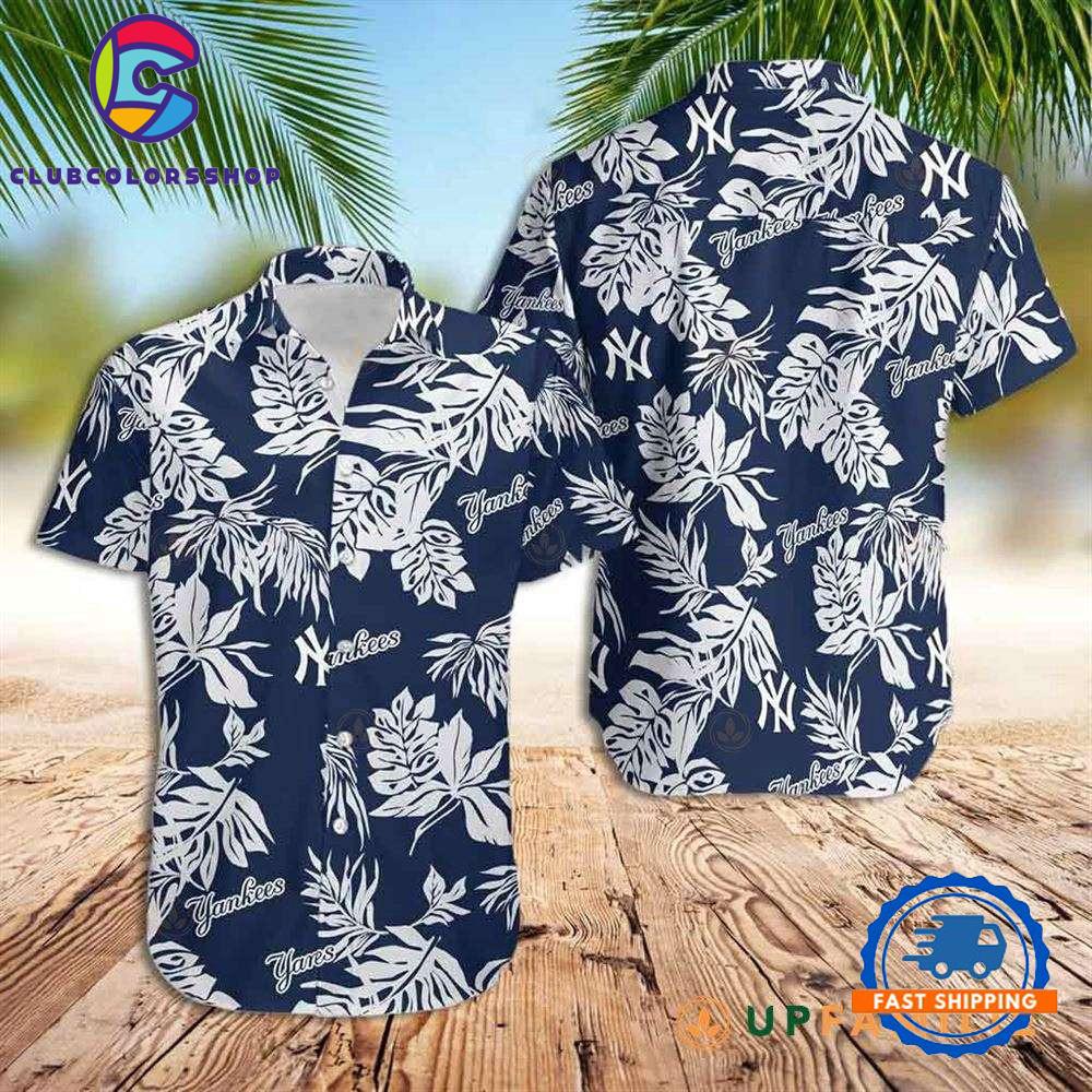 MLB New York Yankees Monstera Breeze Hawaiian Shirt