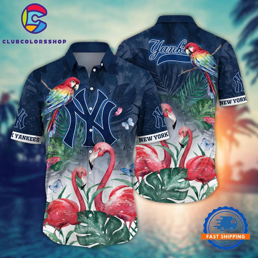 MLB New York Yankees Tropical Birds Paradise Hawaiian Shirt