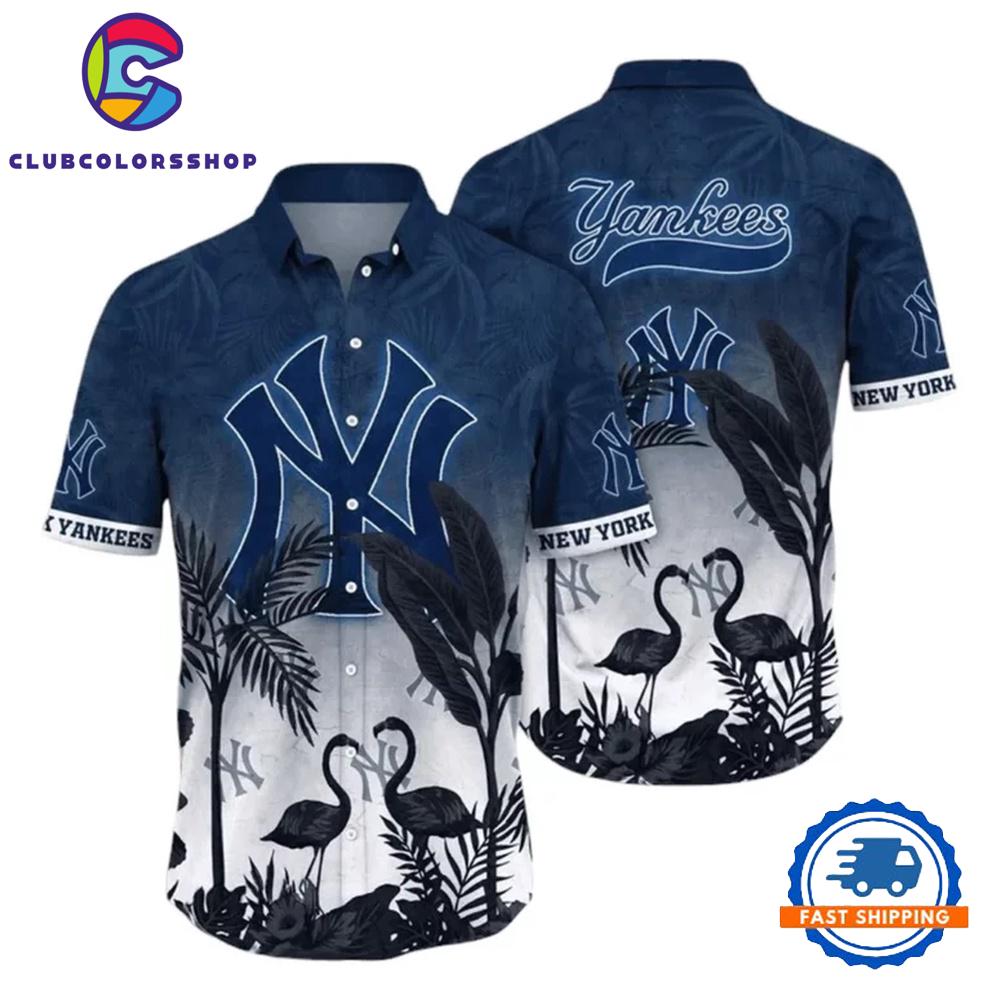 MLB New York Yankees Tropical Flamingo Hawaiian Shirt