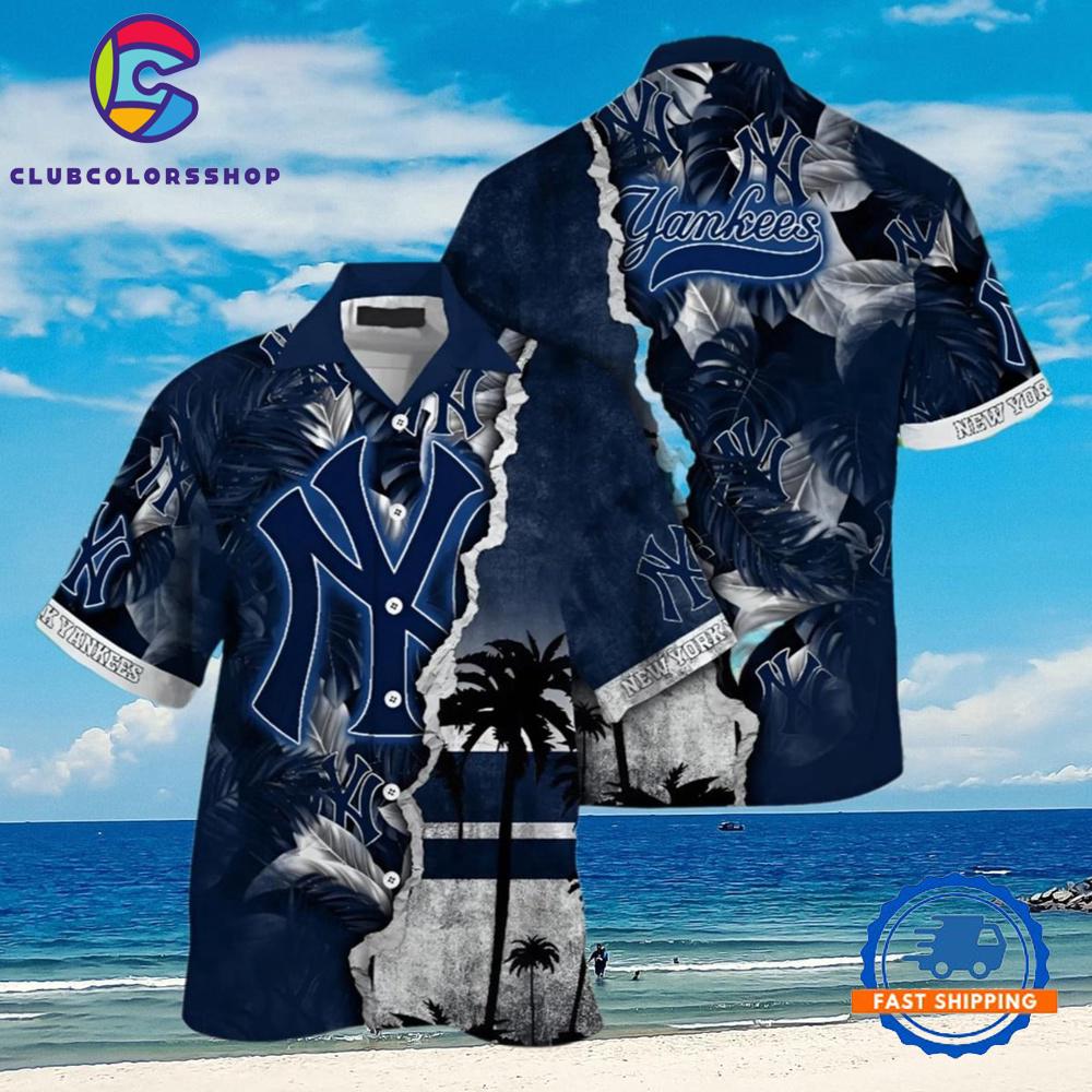 MLB New York Yankees Tropical Storm Hawaiian Shirt MLB New York Yankees Tropical Storm Hawaiian Shirt