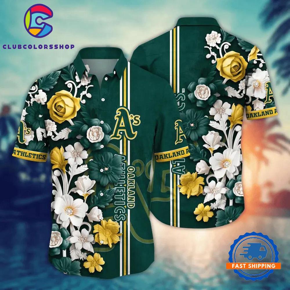 MLB Oakland Athletics Flower Palm Tree New Hawaiian Shirts