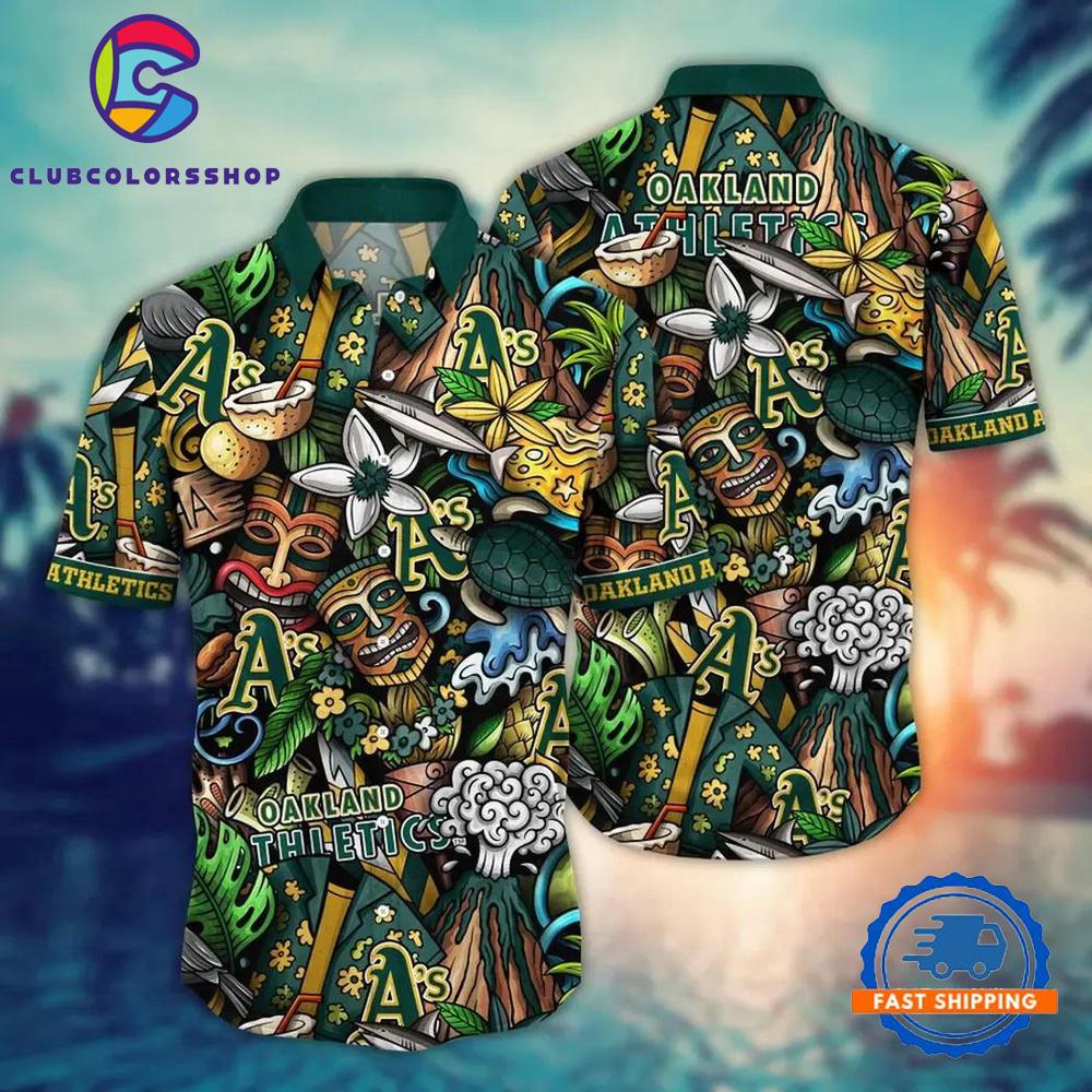 MLB Oakland Athletics New Flower Aloha Hawaiian Shirts, MLB Hawaiian Shirt