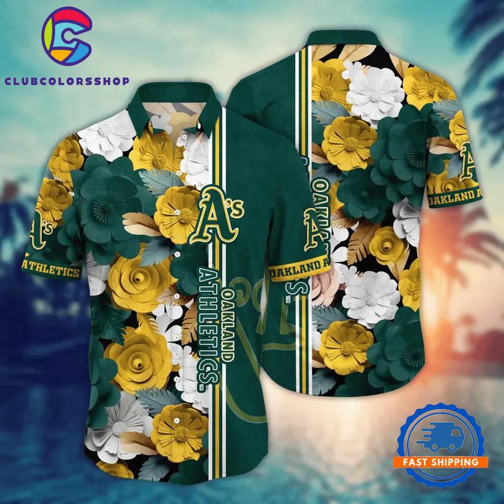 MLB Oakland Athletics Summer Flower Hawaiian Shirts Design